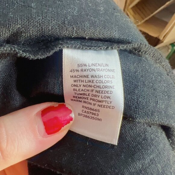 NWOT BP Black Linen Cardigan Women's Size M Quiet Luxury - Picture 8 of 9